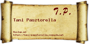 Tani Pasztorella névjegykártya